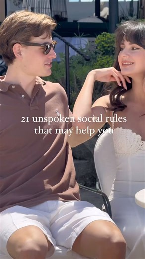 Mindset | Personal Growth on Instagram: "21 unspoken social rules that may help you ⤵️✨ 1. Stay silent. Not everything needs to be said. 2. Protect who is behind you, and respect who is beside you. 3. Never shake a hand while sitting down. 4. Never eat the last piece of something you didn’t buy. 5. Don’t throw your friend under the bus to impress someone. 6. Never insult the cooking when you are the guest. 7. Don’t use the urinal next to an occupied one. 8. Don’t take out your phone during a con