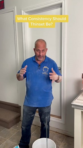 Consistency & these simple rules will be key when mixing thinset! Knowing the difference in products you are using is extra helpful. You can learn more about these tips and tricks by checking out our YouTube channel Home RenoVision DIY. Link in bio! Cheers. • • • #homerenovisondiy #homereno #houserenovation #renovationlife #homeimprovements #renovationproject #homerenovations #homedesign #interiordesign #remodeling #diyrenovation #projecthome #tipsandtricks #diy #howto #homeinspo