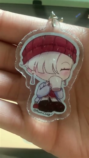 Yes those keychains are fighting for their lives 😭😭✌️ #keychain #oc #art #ocart #digitalart