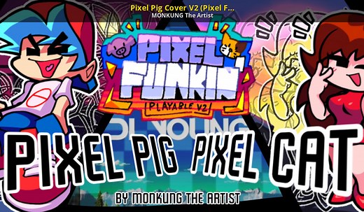 Pixel Pig Cover V2 (Pixel Funkin' Playable V2) Mod for Friday Night Funkin' | FNF Mods
