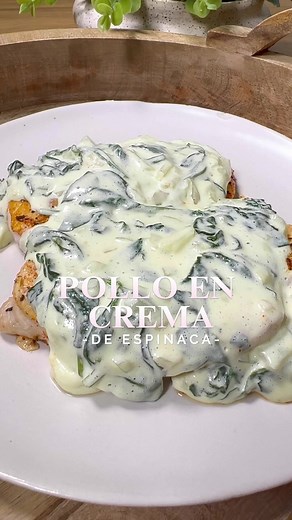 Pechugas de pollo en crema de espinacas