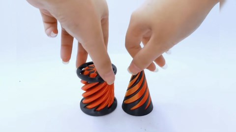 3 Packs Impossible Cone,Spiral Cone Fidget Toy Impossible Pyramid Passthrough Toy,3D Printed Spiral Cone Fidget Toy,Mini Vortex Thread Illusion Desktop Deco Souvenir Gift for Anxiety Relaxing