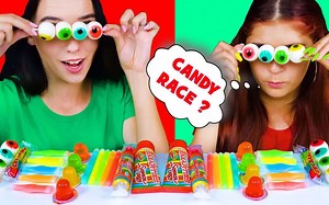 【lilibu】8.4吃播彩虹甜点糖果赛马夹糖果喷雾果冻杯