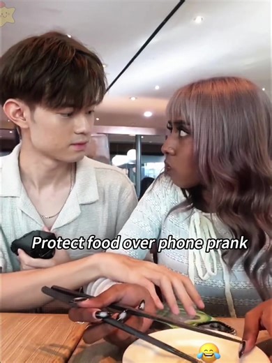 Protecting Food Over Phone Prank - Funny Couple Reaction