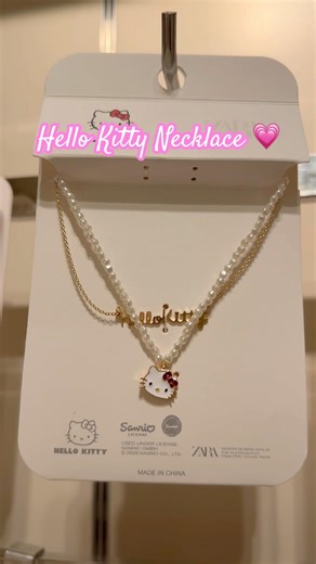 HELLO KITTY Necklace 💕#hellokitty #hellokittystuff #sanrio #sanriogirl #cute #wonyoungism #shorts