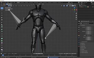 blender Skeletal Mesh - Modular Character