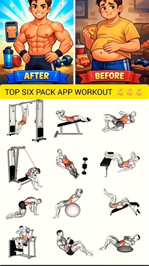 Top Six Pack App Workout 💪 | Before & After Transformation 🚀