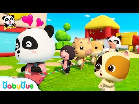 Baby Panda Plays Games in Kindergarten | Workout for Kids | Panda Cartoon | Sharing Song | BabyBus
