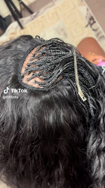 Micro braids with sew ins. #hairtok #viral #fyp | Braids
