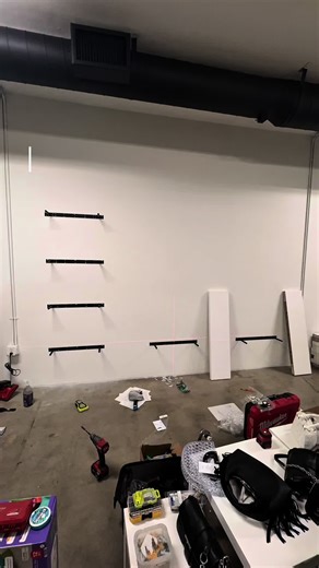 IKEA Lack Floating Shelf Setup for Closet Organization