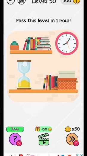 Braindom level 50 pass this level in 1 hour! Puzzle 🧩
