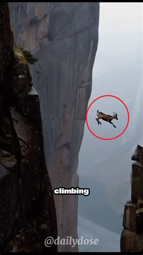 How Does This Animal Climb These Cliffs? 😳 |Mountain goat | #animalfacts #wildlife #animalshorts