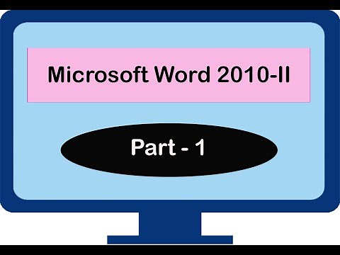Class-9 || Computer Applications || Topic-Microsoft Word 2010-II || Part-1