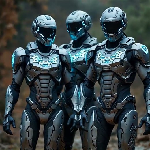 Three futuristic Soldiers