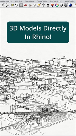 cityweft on Instagram: "New Plugin for Rhino 3D! Site models for architects in seconds >> tag your architect friends who should try! @mcneel.europe #cityweft #rhino3d #architecture #design #gis #3dmodeling #sitecontext #urbanplanning #architectlife #citymodels #enscape"