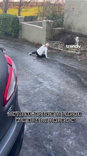 Her house was RIGHT THERE… but the ice said nope!