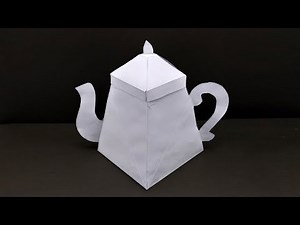How To Make A Paper Teapot - DIY Easy Origami Teapot Making Idea - 3D Tea Pot Tutorial