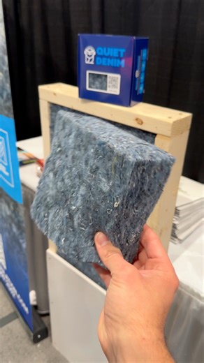 Recycled Denim Insulation! #insulation #construction #staywarm #tradeshow #constructionmaterials | BYOT