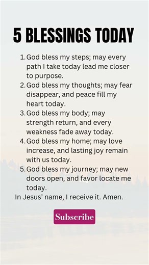 5 Blessings to Speak Over Your Life Today #love #eveningprayer #christianshorts #quotes #trustgod