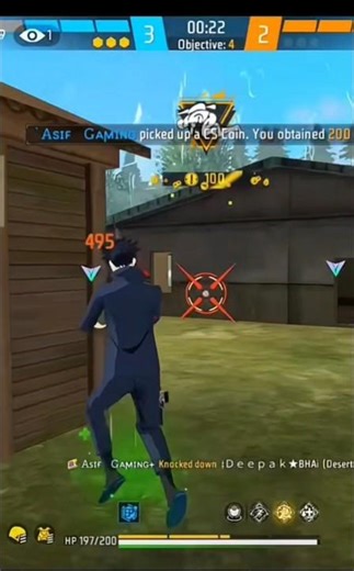 Cs Rank 1V4 Deagle Only Clutch AgainstGrandmasters .Teammates Shocked #freefire