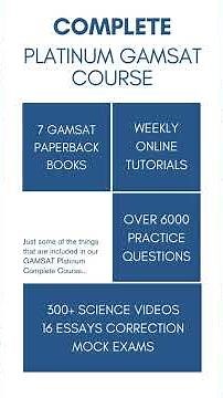 Complete GAMSAT preparation. Gold Standard GAMSAT Platinum Package. #GAMSAT #GAMSATprep #GAMSAT2024