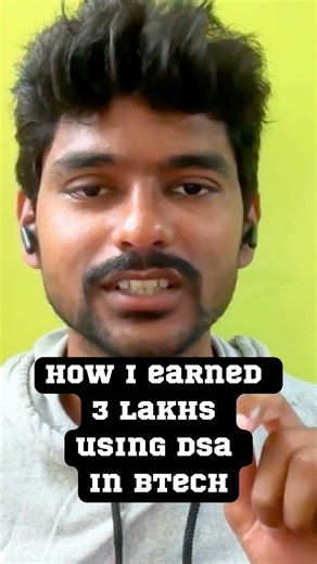 How i earned three lakhs using DSA in B.Tech #shorts #shortvideo #software #tech #coding