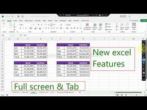 Full screen & Tabs only | New features in Excel 365
