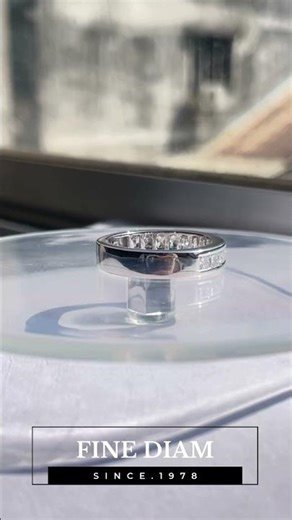 Lab Grown Diamond Channel Cut Band Ring | Fine Diam UK