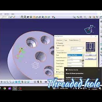 Threaded Hole CATIA V5 | Internal Threads Made Easy 🔩🔥 | #Shorts #catiav5