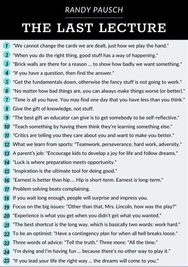 1.3M views · 3.2K reactions | The Last Lecture by Randy Pausch | booksforaspirants | Facebook