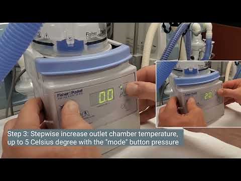 How to increase outlet chamber temperature on MR850 to improve humidity delivery