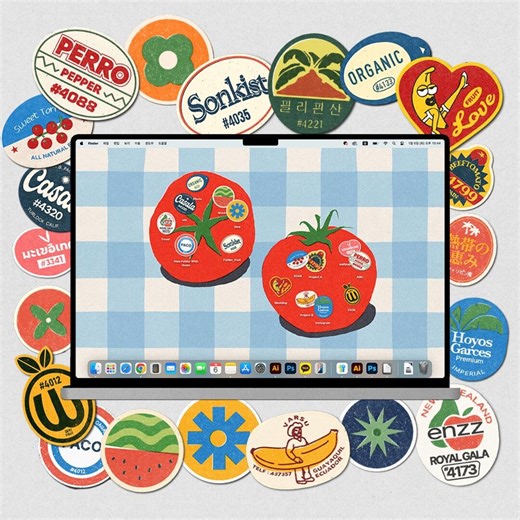 Fruit Sticker Desktop Icons | Desktop Wallpaper | Mac Folder Icons｜laptop Wallpaper｜mac Icons - Etsy