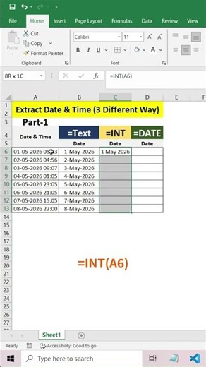 Stop Splitting Date Manually in Excel! (Part 1) 🛑