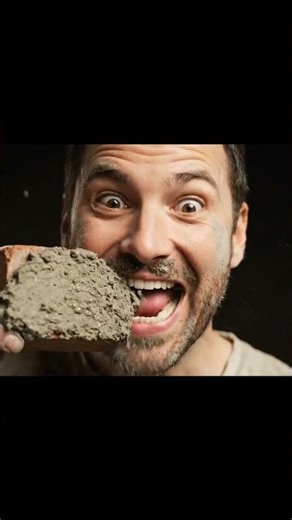 AI VIDEO EATING CEMENT #mrtips