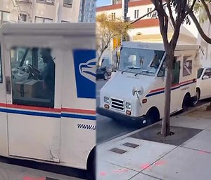You Know He’s Fired After This: USPS Employee Caught On Camera Going Postal While Operating Mail Truck! [7 Sec]