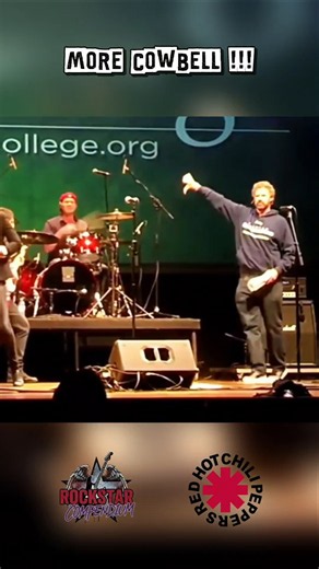 Chad Smith loses it over Will Ferrell antics at a benefit concert #classicrock #rhcp #chadsmith