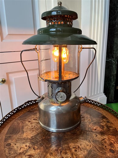 Electric Vintage Coleman Lantern Table Lamp, Rotary Dimmer!, Great Gift for Outdoors Man, Log Cabin - Etsy Canada