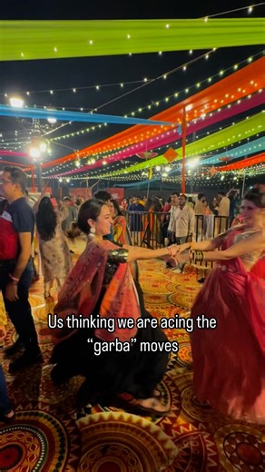 Simran K on Instagram: "Mission unsuccessful ❌ [ dandiya night, garba night, Durga Puja, festival season, Indian festival, Navratri, dholida night, Bollywood dance, Gujaratis, garba moves ] expectation vs reality ]"