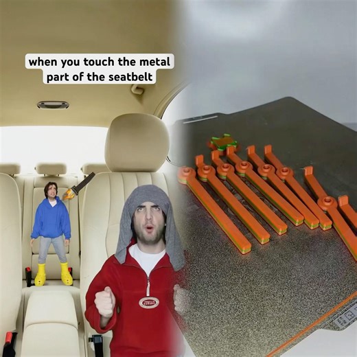 When You Touch The Metal Part Of The Seatbelt 🤣 #shorts #relatable