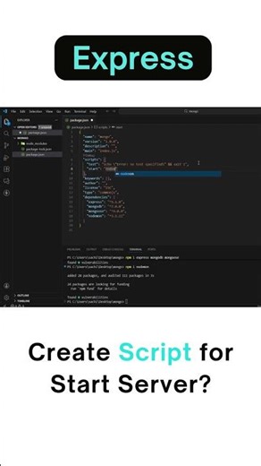 🔥 Run Node.js with npm start 🚀 (Using Nodemon) #coding
