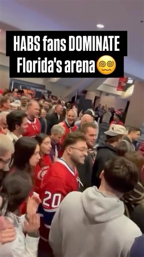 #1 Source For Habs News on Instagram: "Wow😵‍💫 #GoHabsGo fans FLOODED Florida’s arena tonight. 🎥: Marc-Olivier Cook (X)"