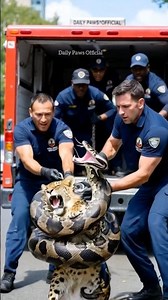 Giant Python Attacks Lion Cub in US Park — Daily Paws Official Rescue Team Saves the Day #wildlife