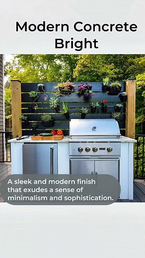 Introducing our radiant and modern concrete kitchen, an embodiment of sophistication and industrial charm. Prepare to be captivated by the sleek and minimalist design that exudes an unmistakable aura of contemporary elegance. #patiodesign #patioideas #terracedecorationideas #terraceideas #smallbackyardideas #outdoorkitchendesigns #backyarddesignideas #homeimprovementprojects #houseupgrades #landscapedesign