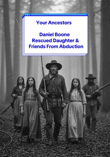 Did you know that the opening scene where the three girls are rescued in the movie The Last of the Mohicans is actually inspired by Daniel Boone? In 1776, Daniel Boone, who is our follower Taylor's ninth great grand uncle, had a daughter named Jemima who went canoeing with two friends near their fort in Kentucky. And while they're enjoying their time on the river, a group of Cherokee and Shawnee Native Americans ambushed them and carried them deep into the forest. Daniel Boone and a small group 