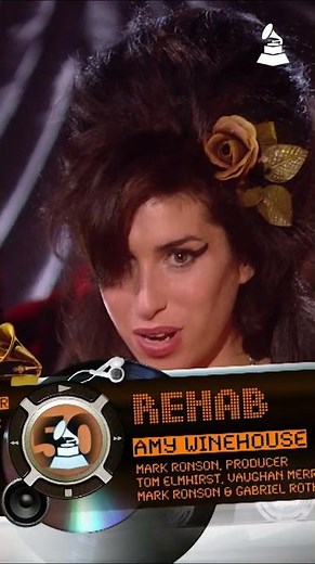 Revisit Amy Winehouse’s Celebration For "Rehab" Winning Record Of The Year In 2008 #amywinehouse