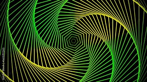 Rotating Geometric Loop Design, 4k video