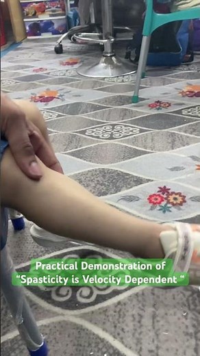Spasticity is Velocity Dependent - Practical Demonstration.