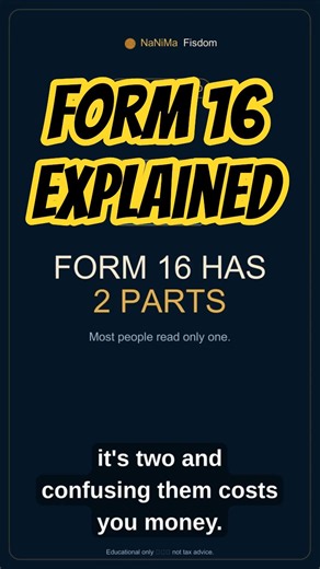 Form 16 Part A vs Part B — What's the Difference #Shorts