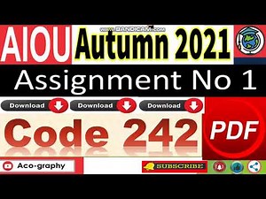 AIOU Code 242 Solved Assignment No.1 Autumn 2021 | Seerat-E-Tayyeba | ⏩Download