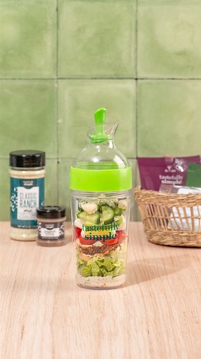 Shake up mealtime with fresh, homemade dressings that turn simple salads into marvelous meals! Our Salad Shake Up 5-Meal Kit includes products and recipes to make five salads, plus the handy TS Shake & Pour for perfect measuring and mixing! 🥬🍅 | Tastefully Simple, Inc.